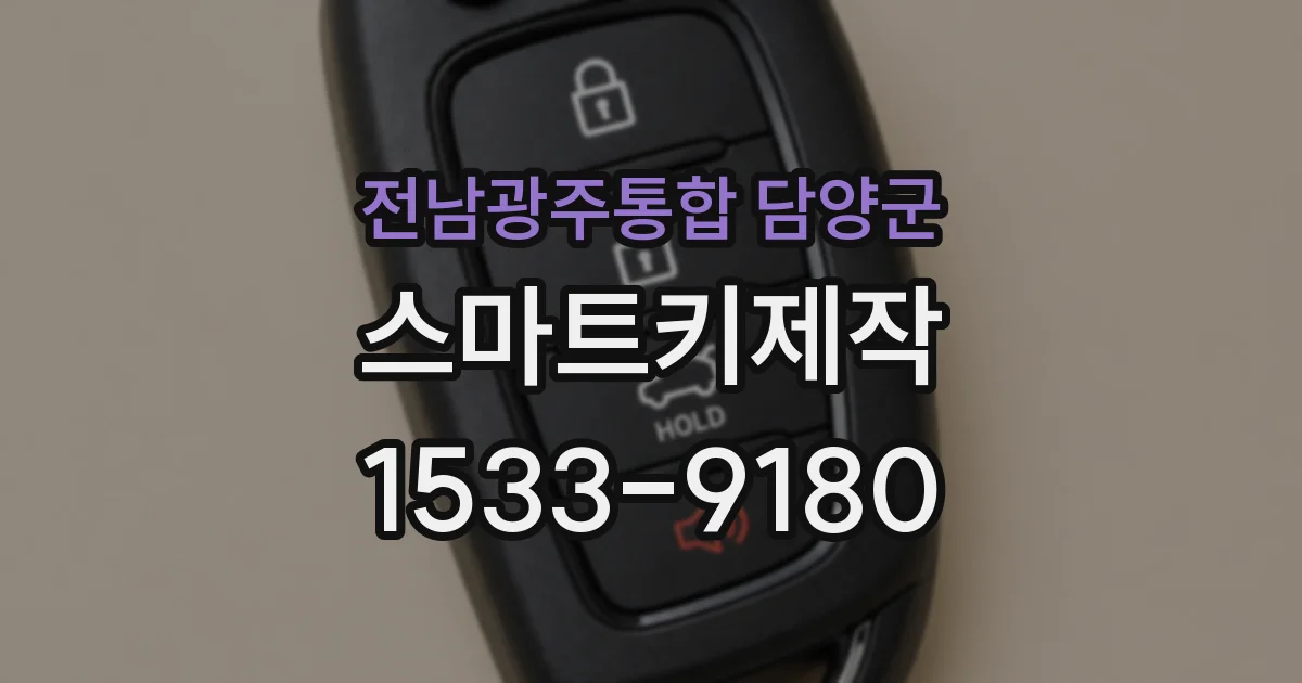 전남광주통합 담양군 스마트키제작