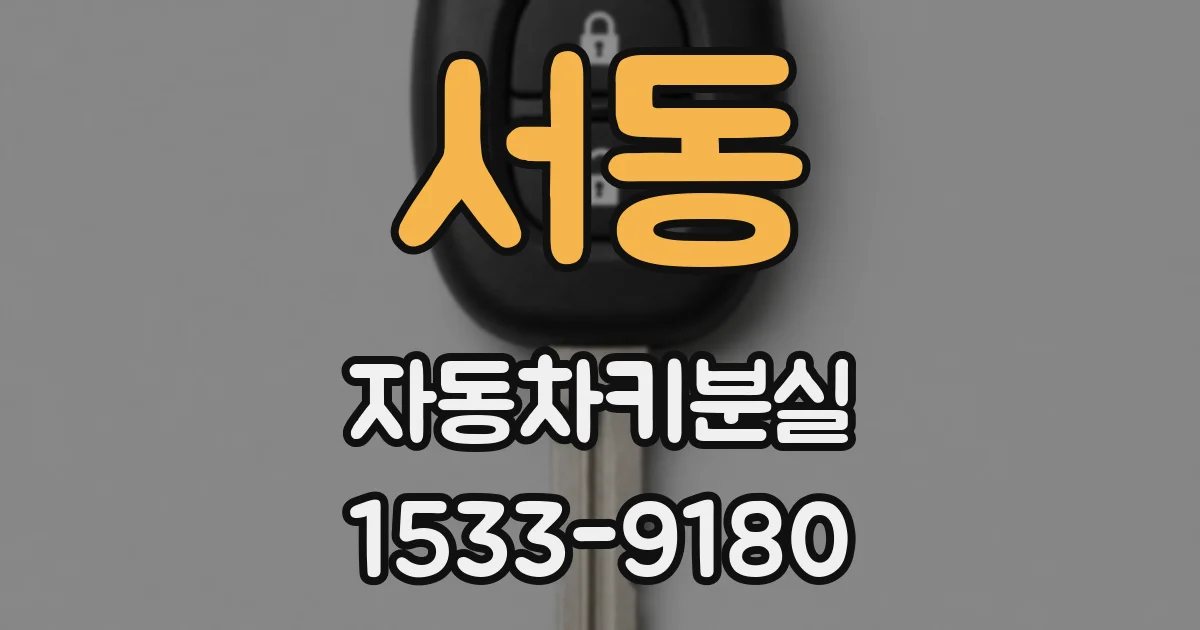 서동 자동차키분실