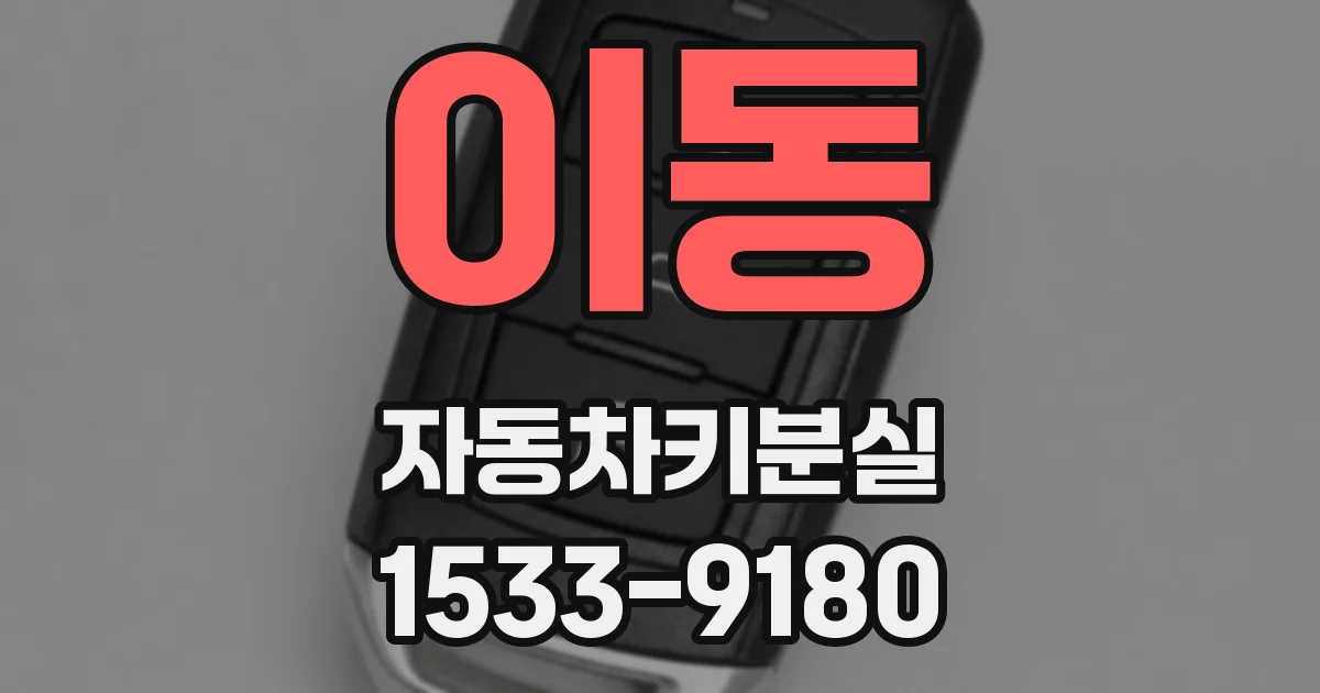 이동 자동차키분실