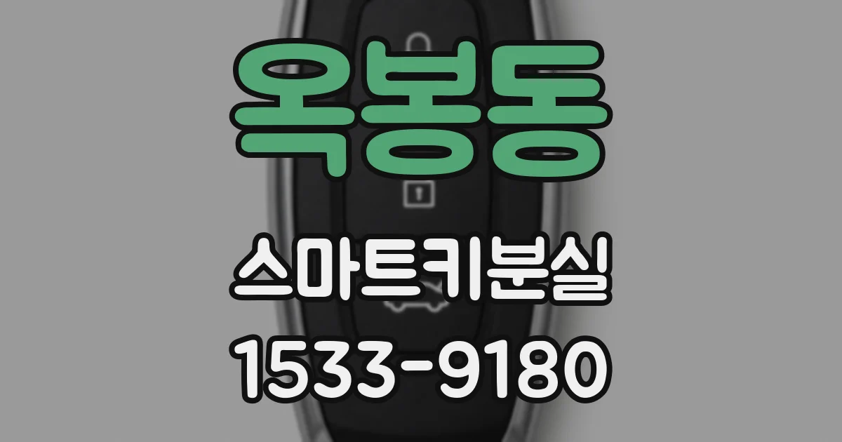 옥봉동 스마트키분실