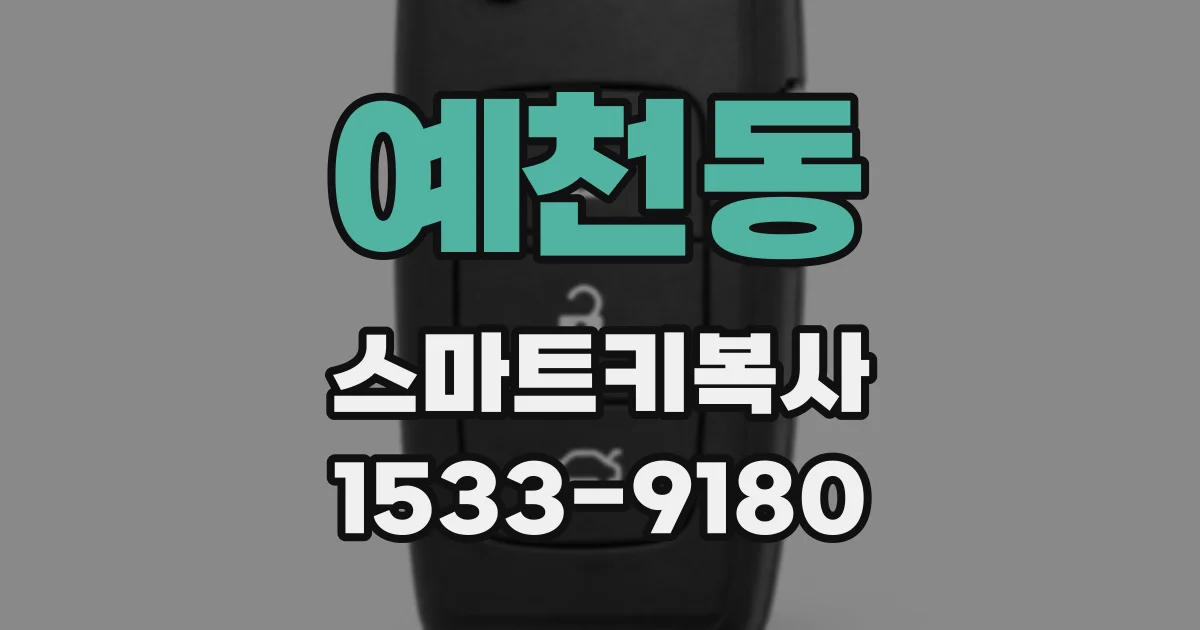 예천동 스마트키복사