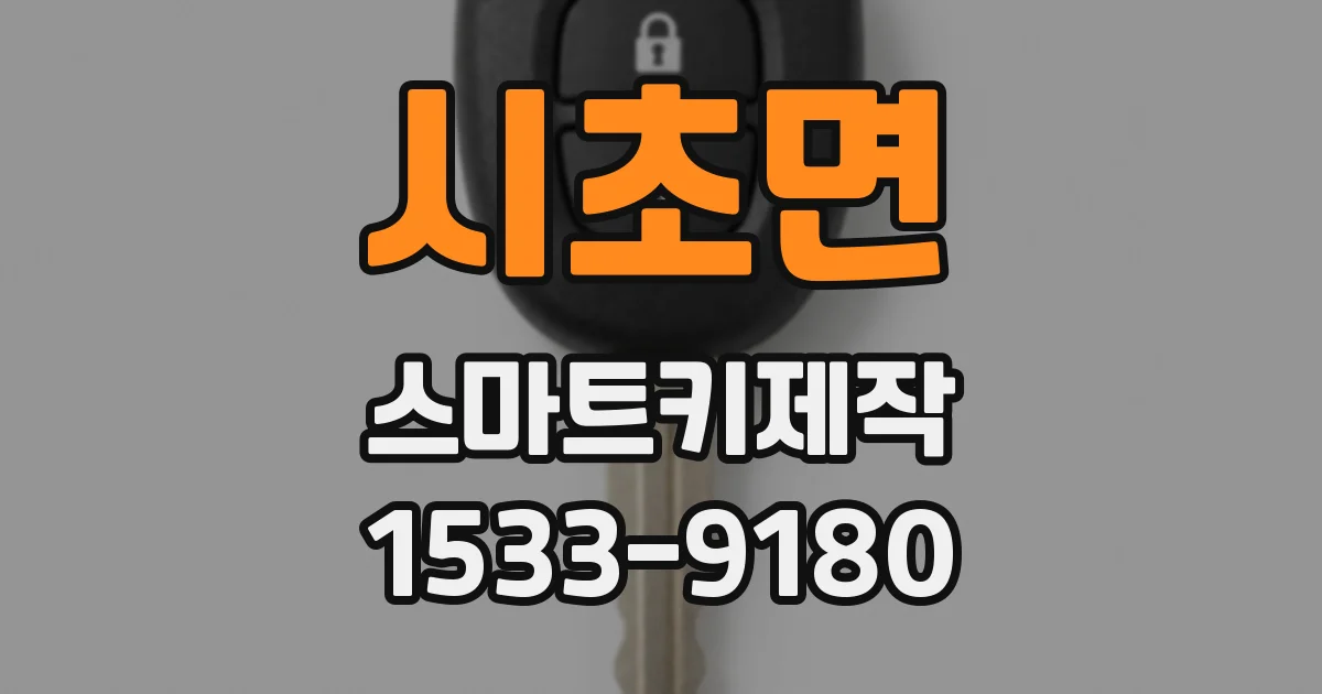 시초면 스마트키제작