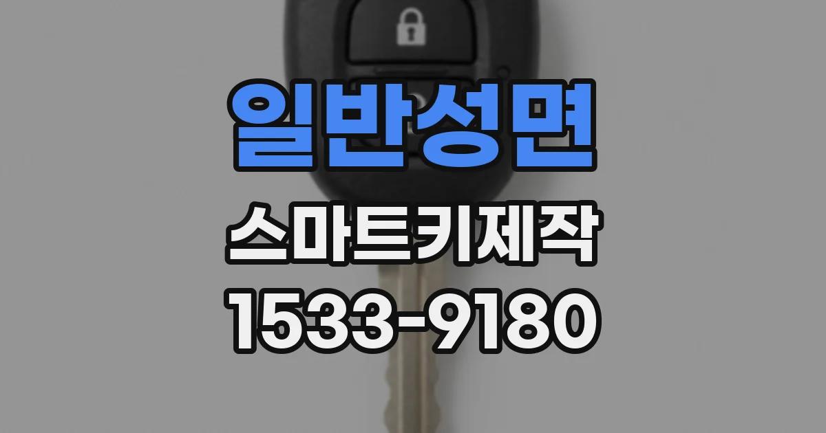 일반성면 스마트키제작