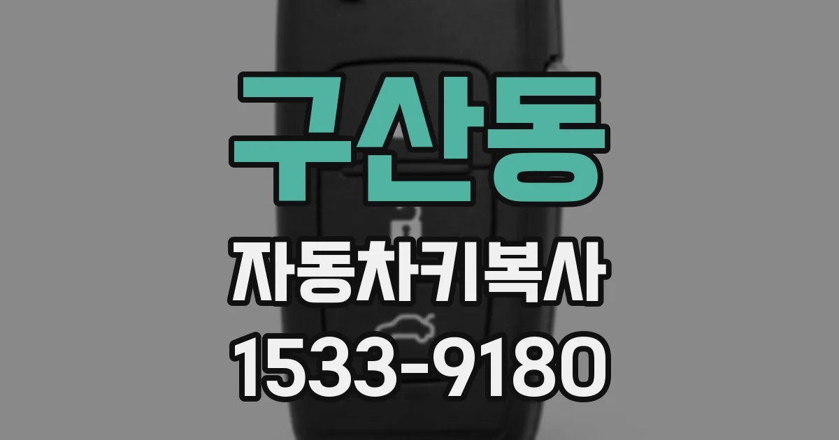 구산동 자동차키복사