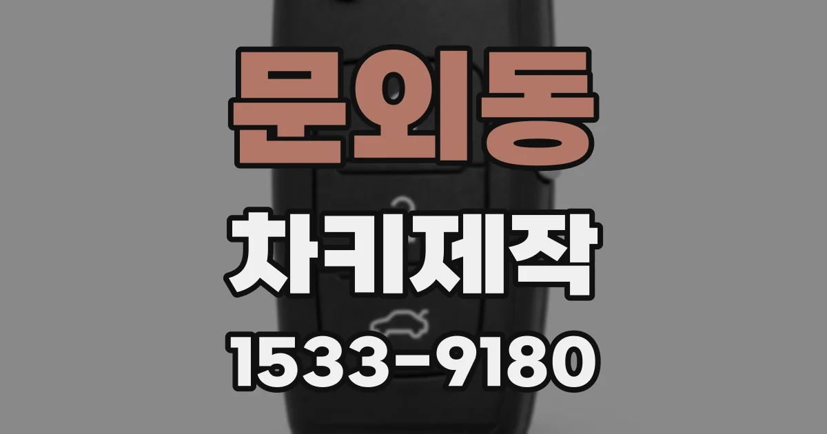 문외동 차키제작