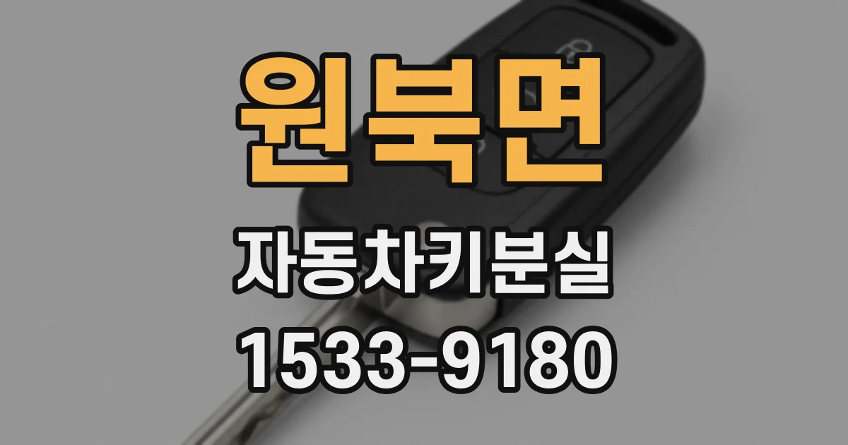 원북면 자동차키분실