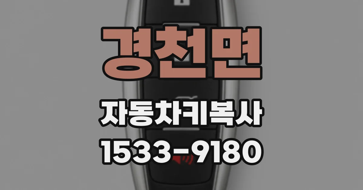 경천면 자동차키복사