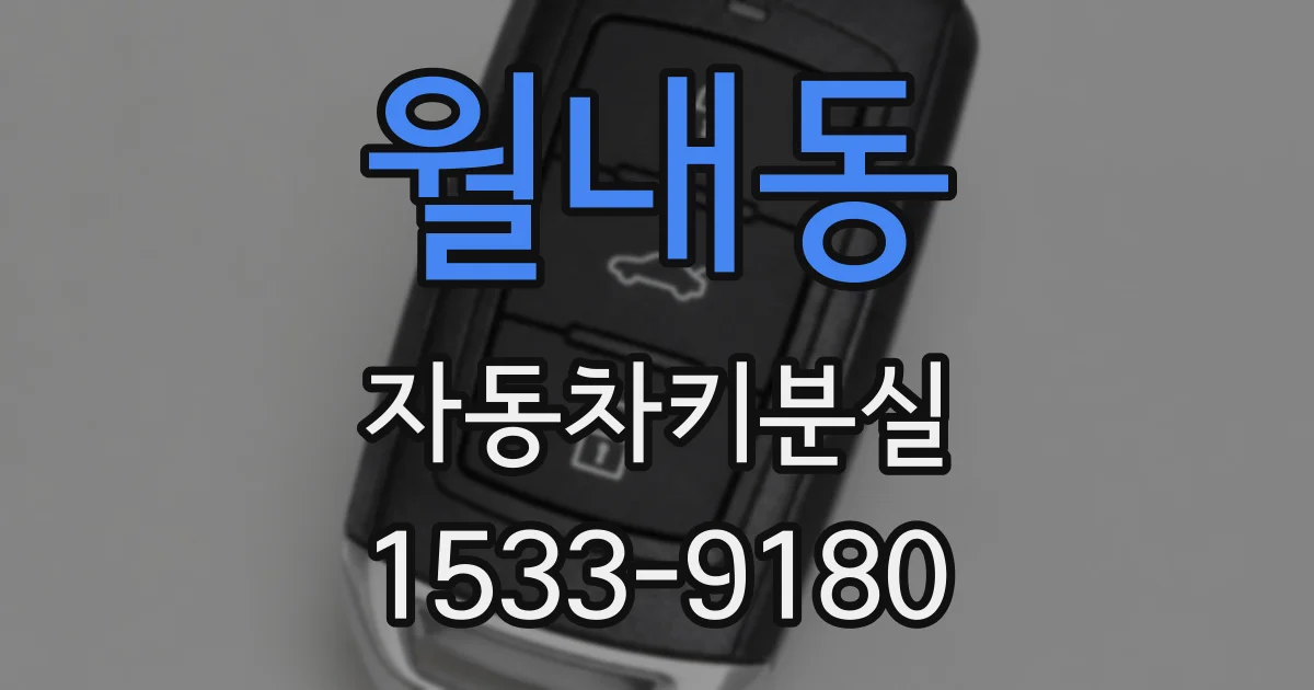 월내동 자동차키분실