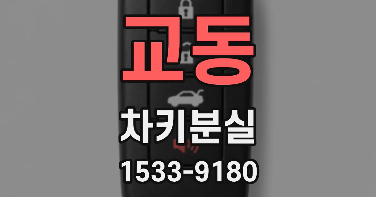 교동 차키분실