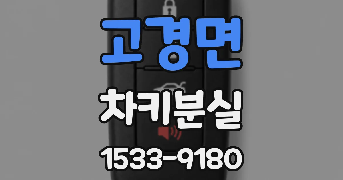 고경면 차키분실