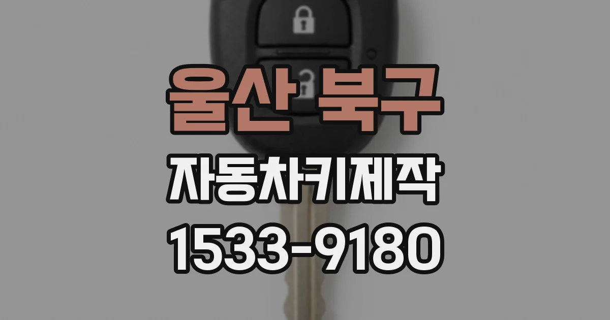 울산 북구 자동차키제작