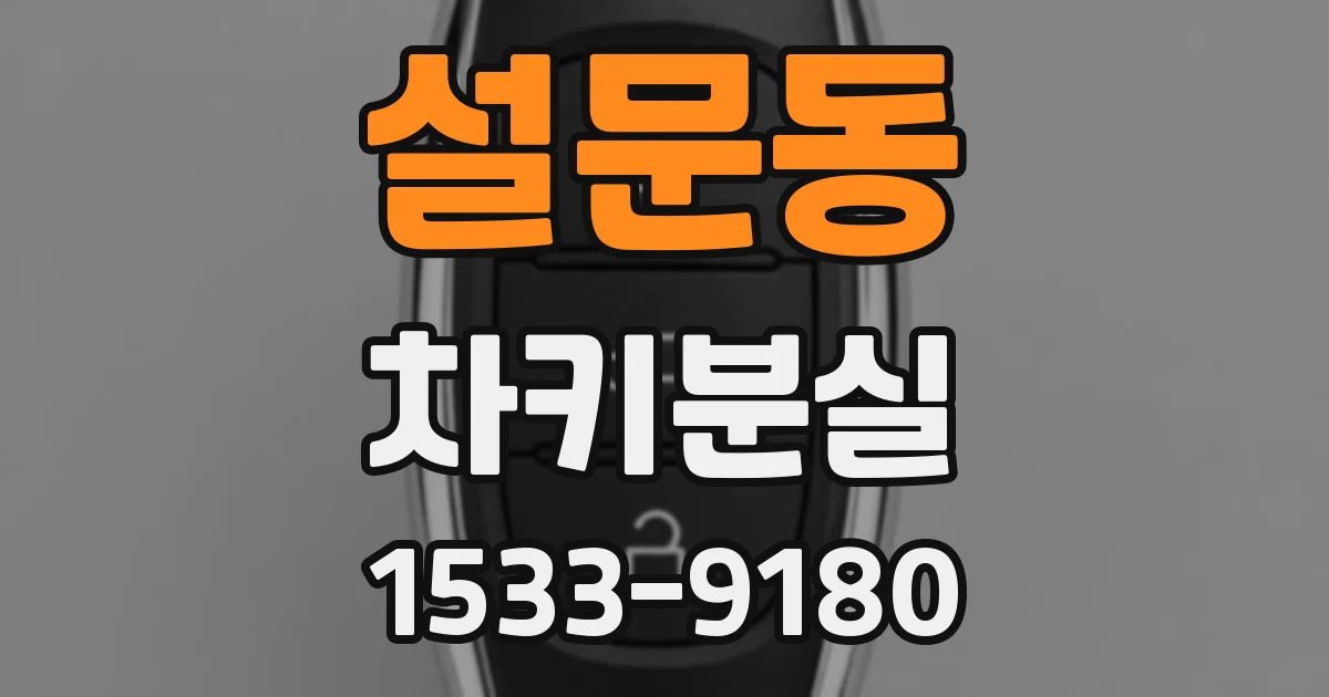 설문동 차키분실