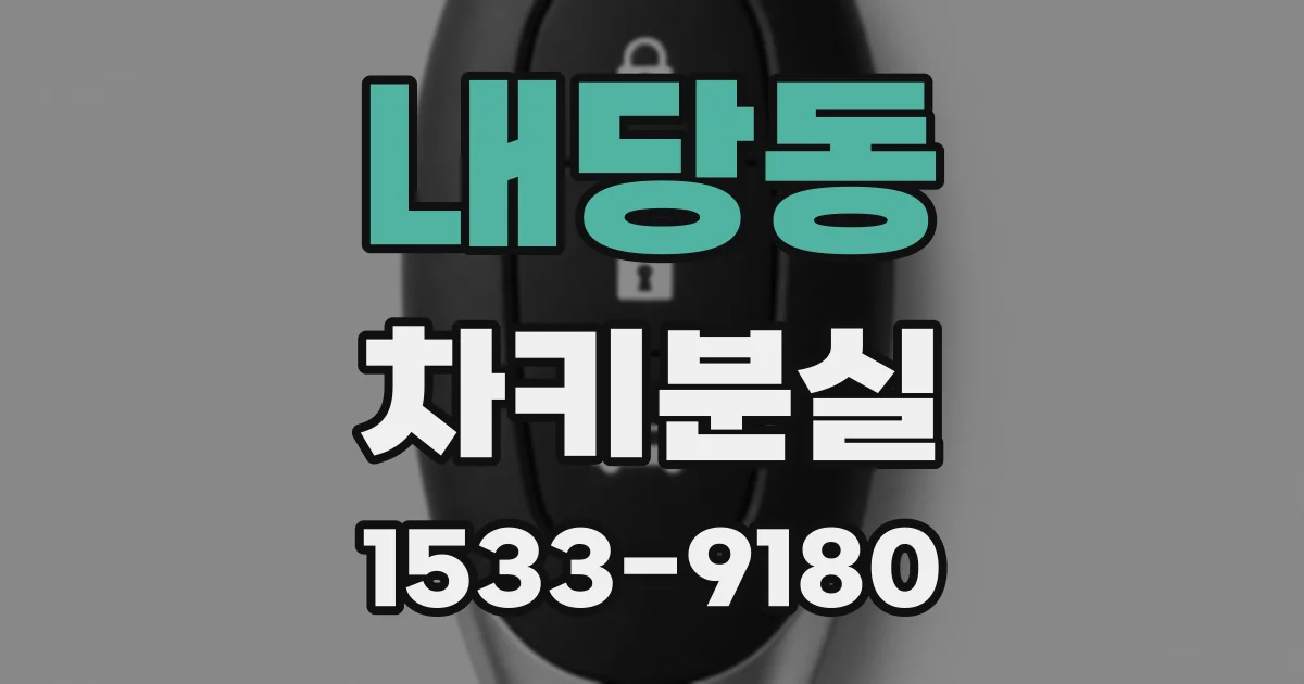 내당동 차키분실