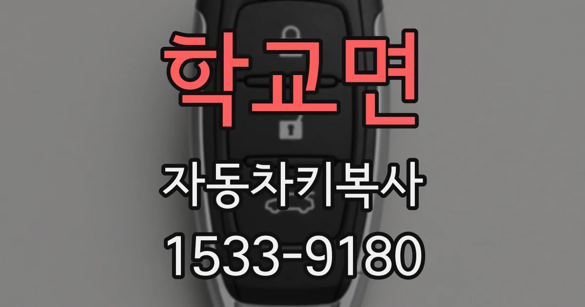 학교면 자동차키복사
