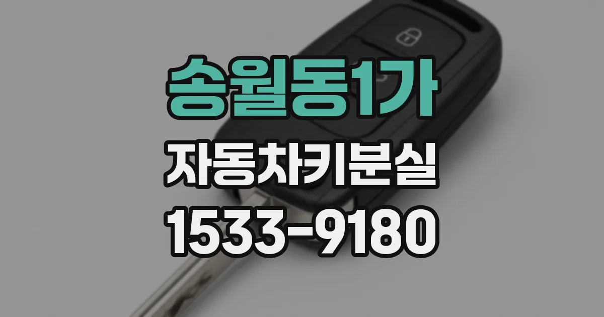 송월동1가 자동차키분실