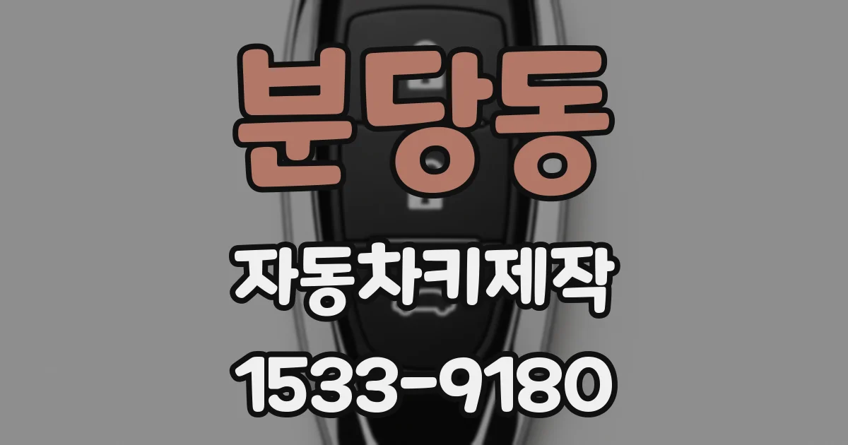 분당동 자동차키제작