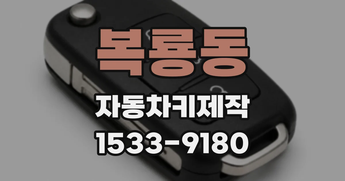 복룡동 자동차키제작