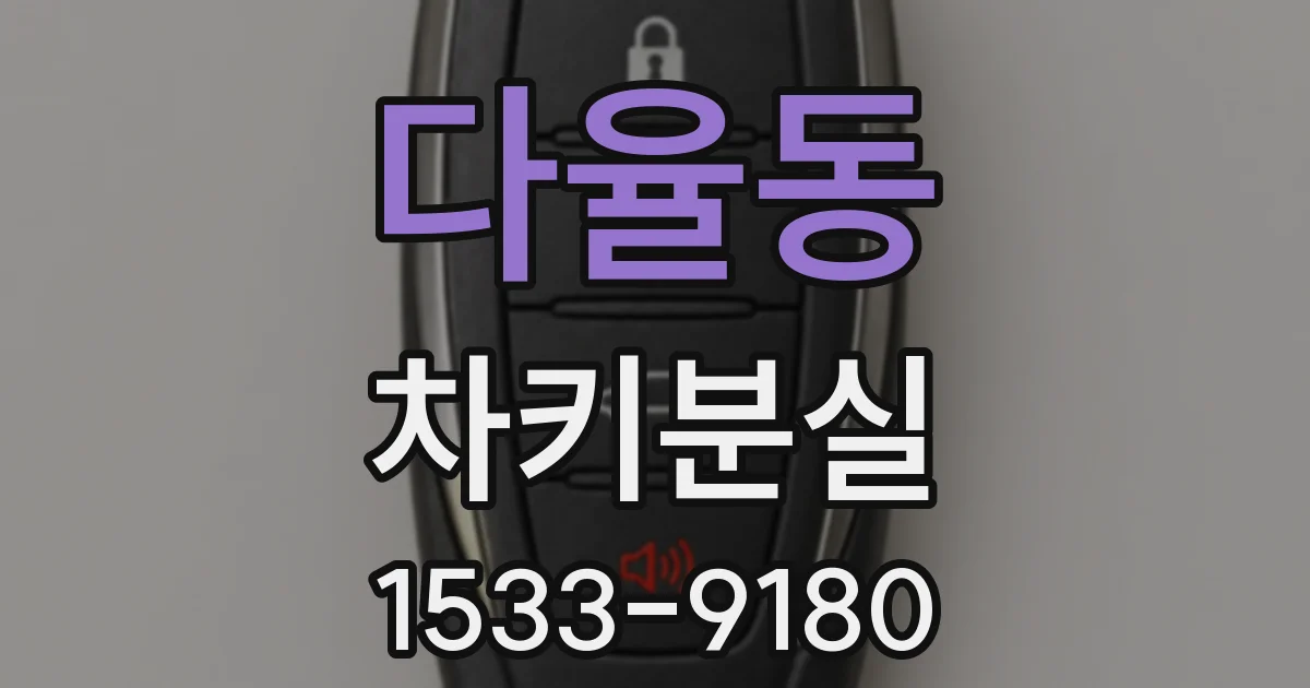 다율동 차키분실