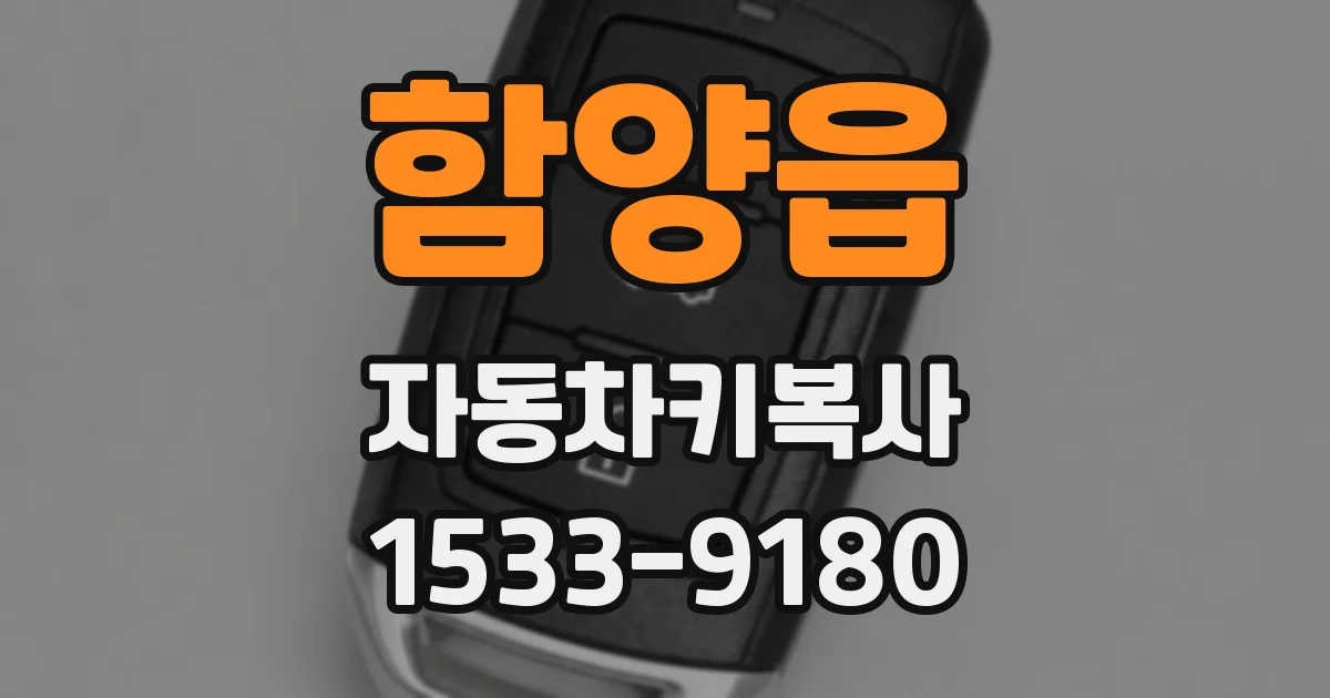 함양읍 자동차키복사