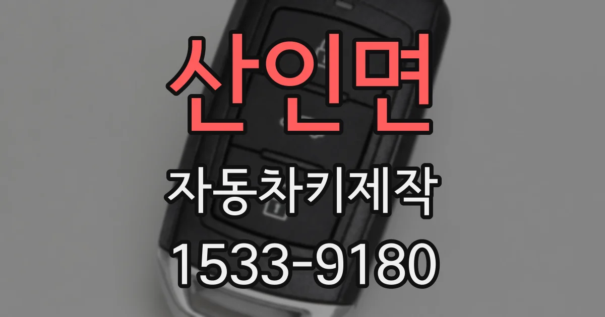 산인면 자동차키제작