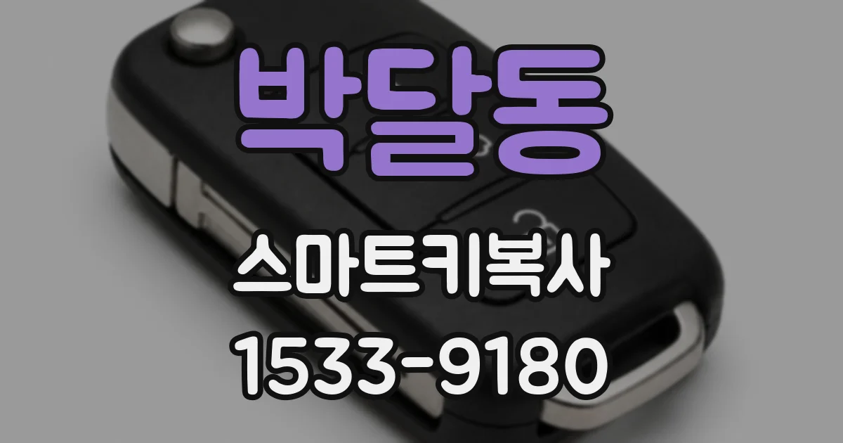 박달동 스마트키복사
