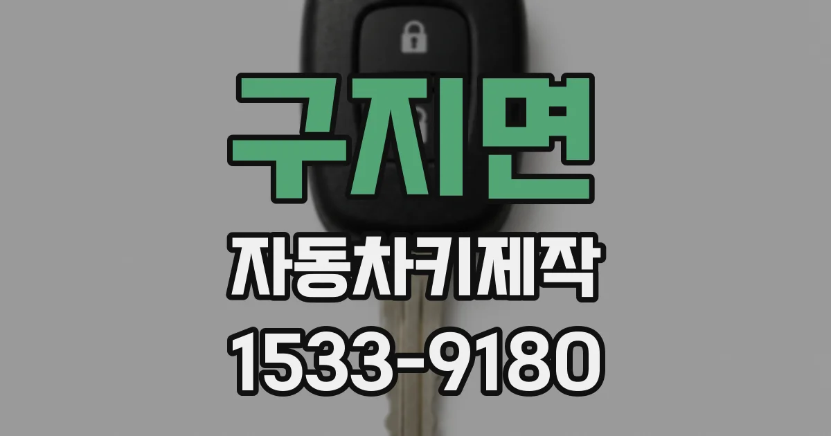 구지면 자동차키제작