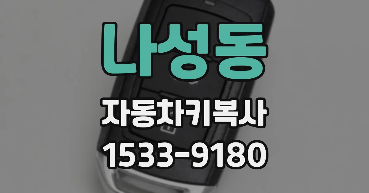 나성동 자동차키복사