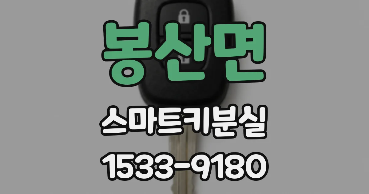 봉산면 스마트키분실