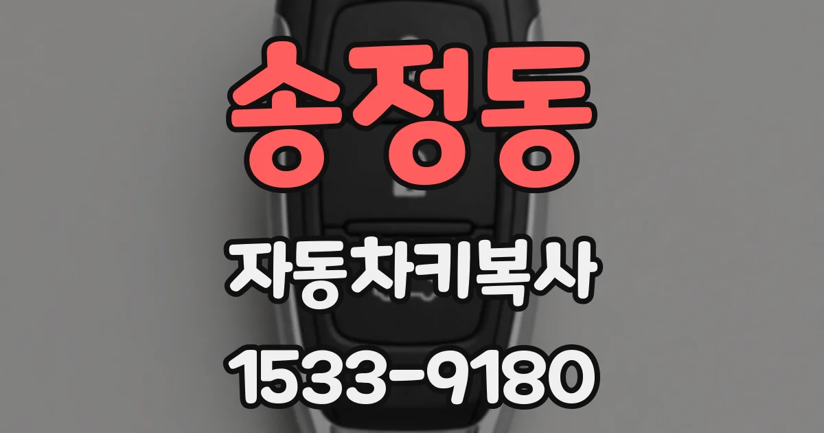 송정동 자동차키복사