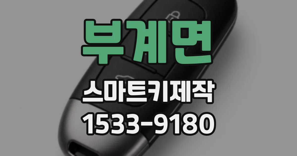 부계면 스마트키제작