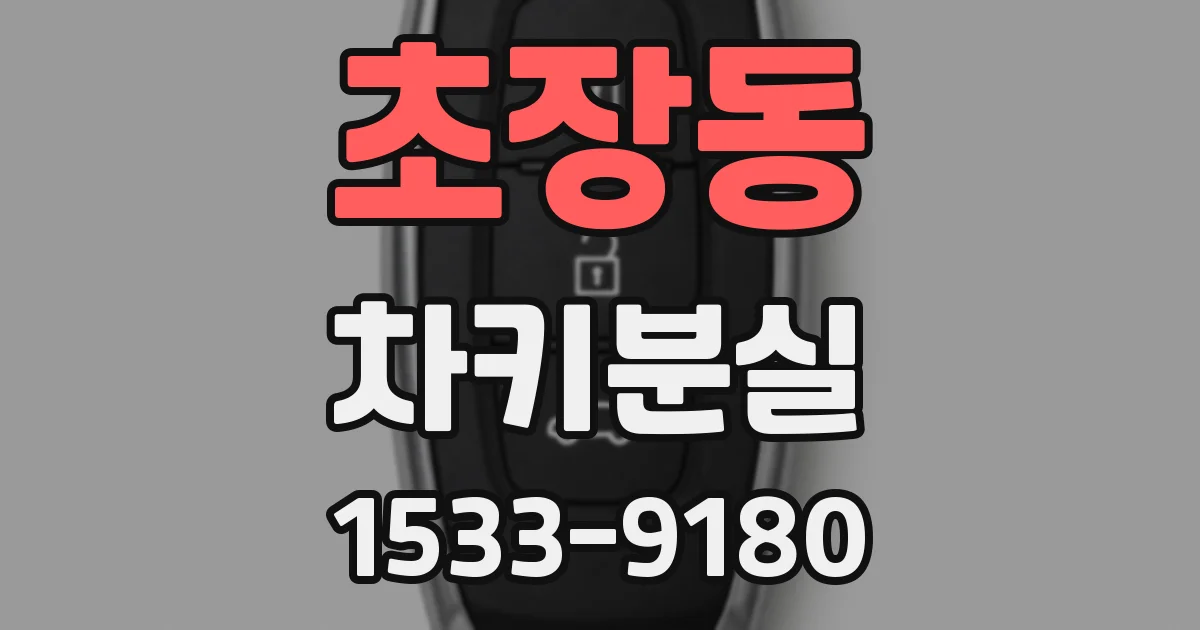 초장동 차키분실