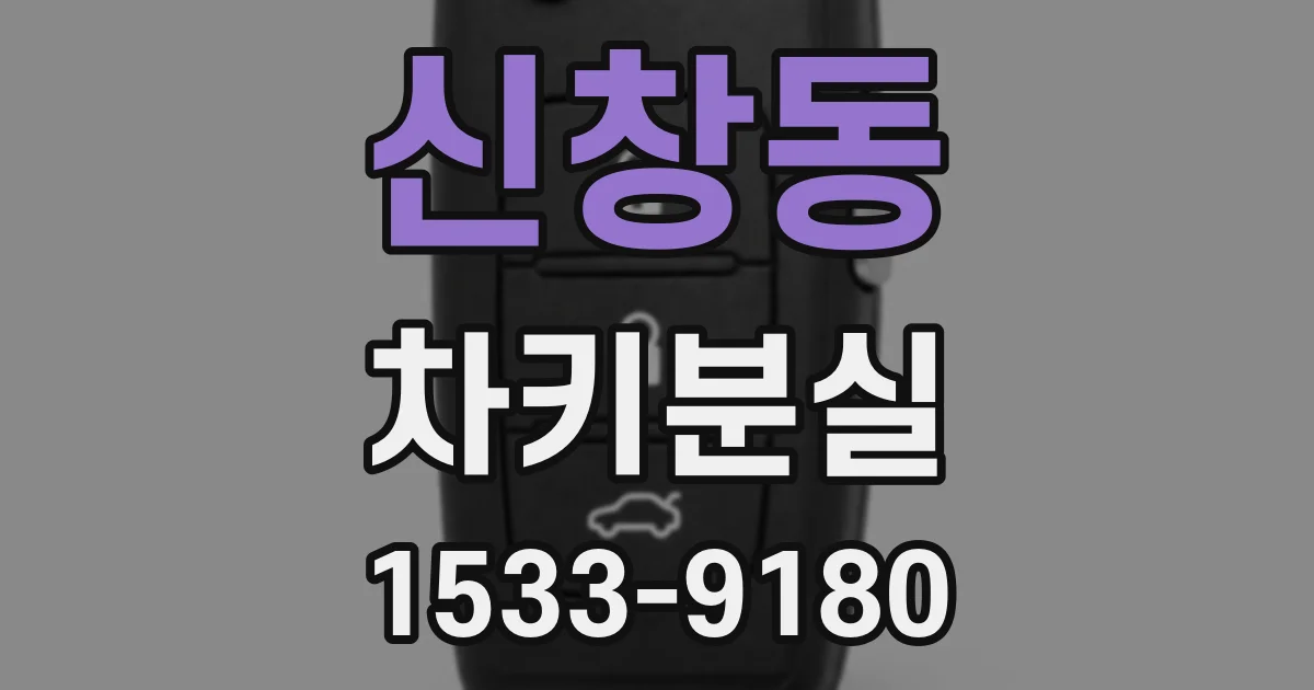 신창동 차키분실
