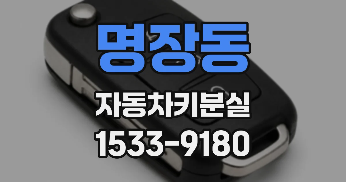 명장동 자동차키분실