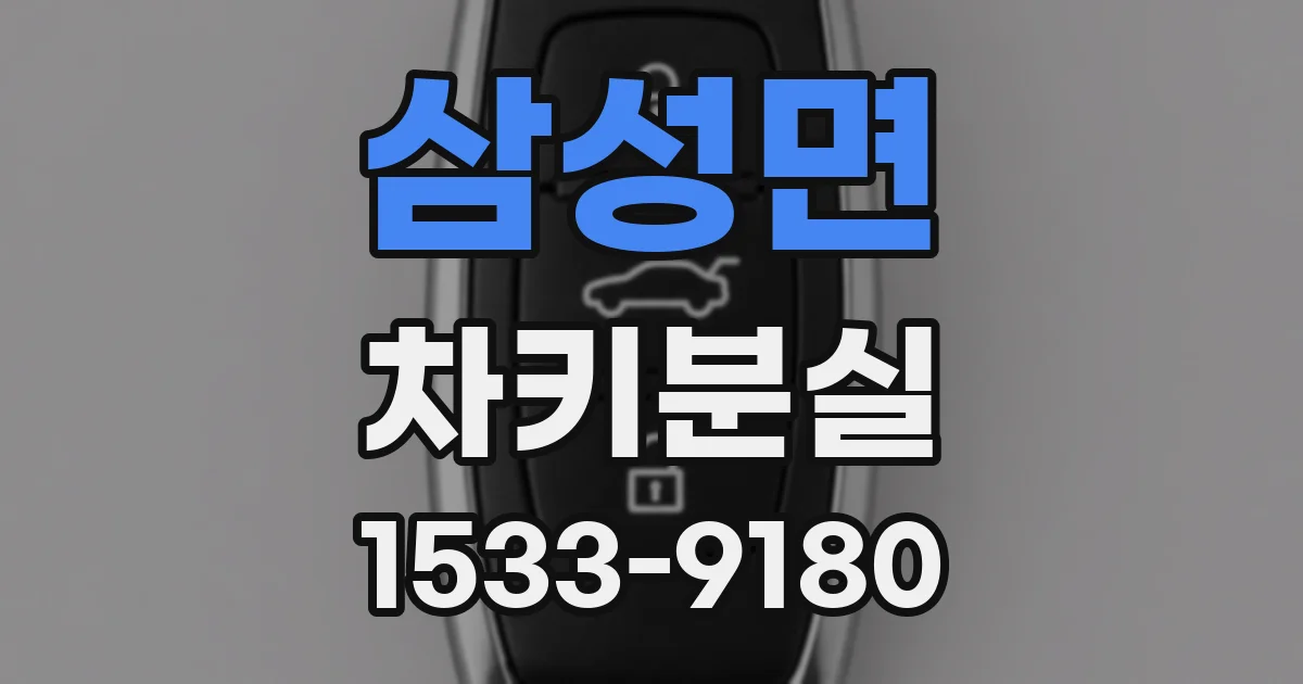 삼성면 차키분실