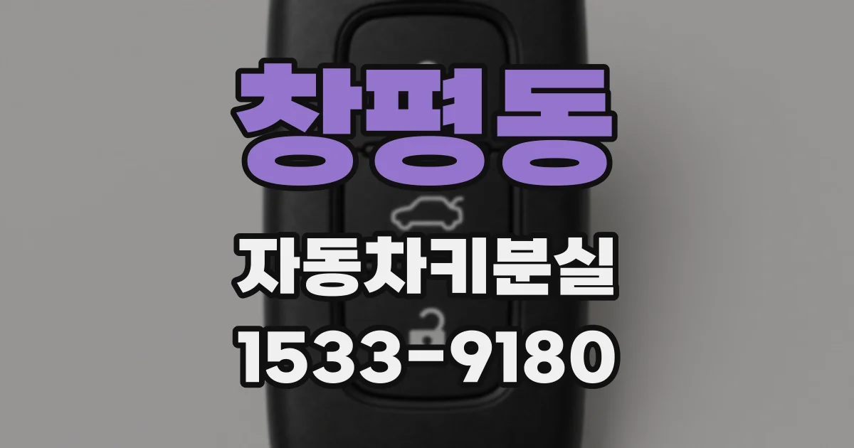 창평동 자동차키분실