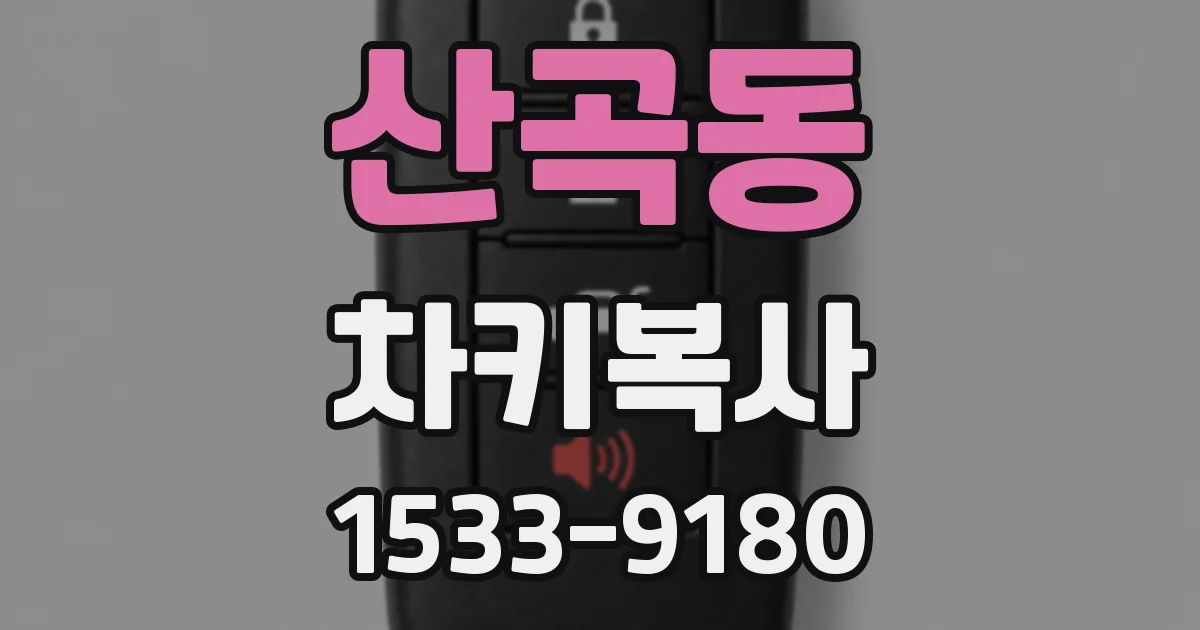 산곡동 차키복사