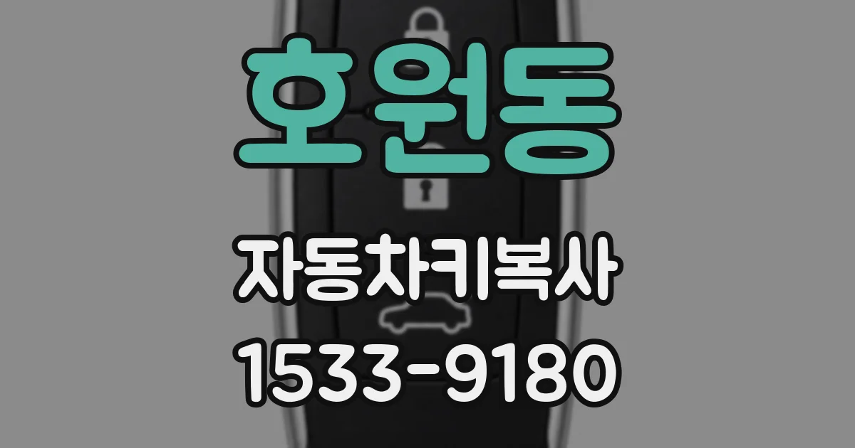 호원동 자동차키복사