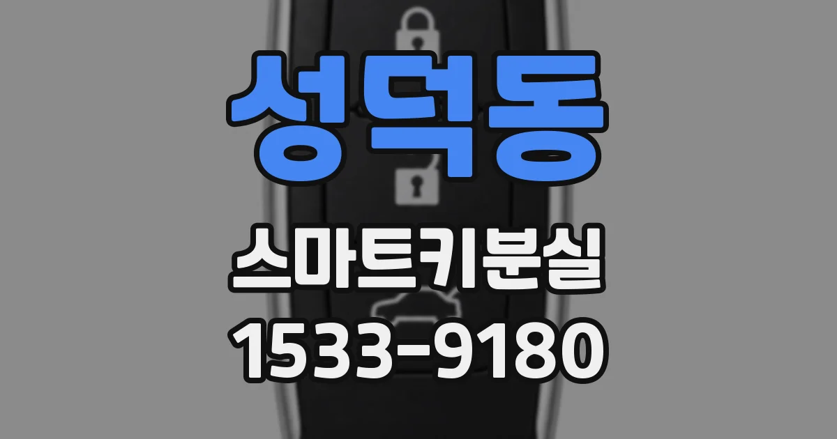 성덕동 스마트키분실