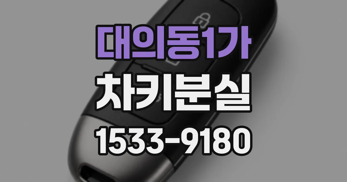 대의동1가 차키분실
