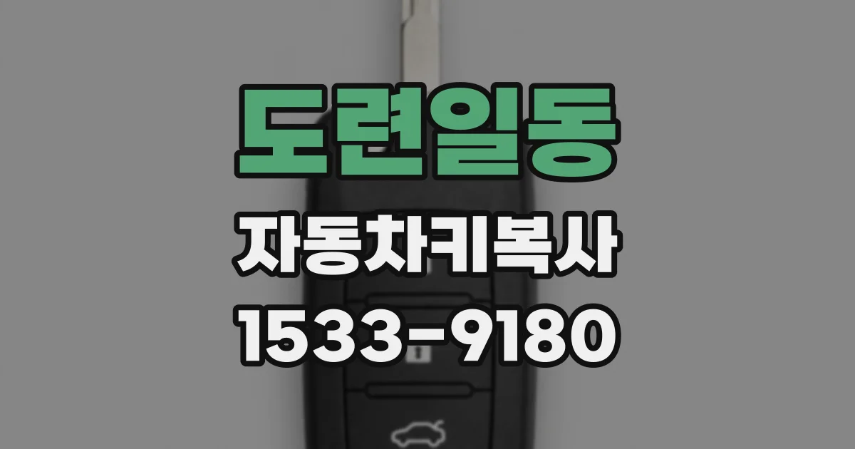 도련일동 자동차키복사