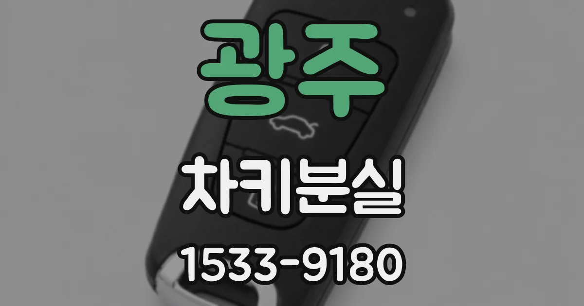 광주 차키분실
