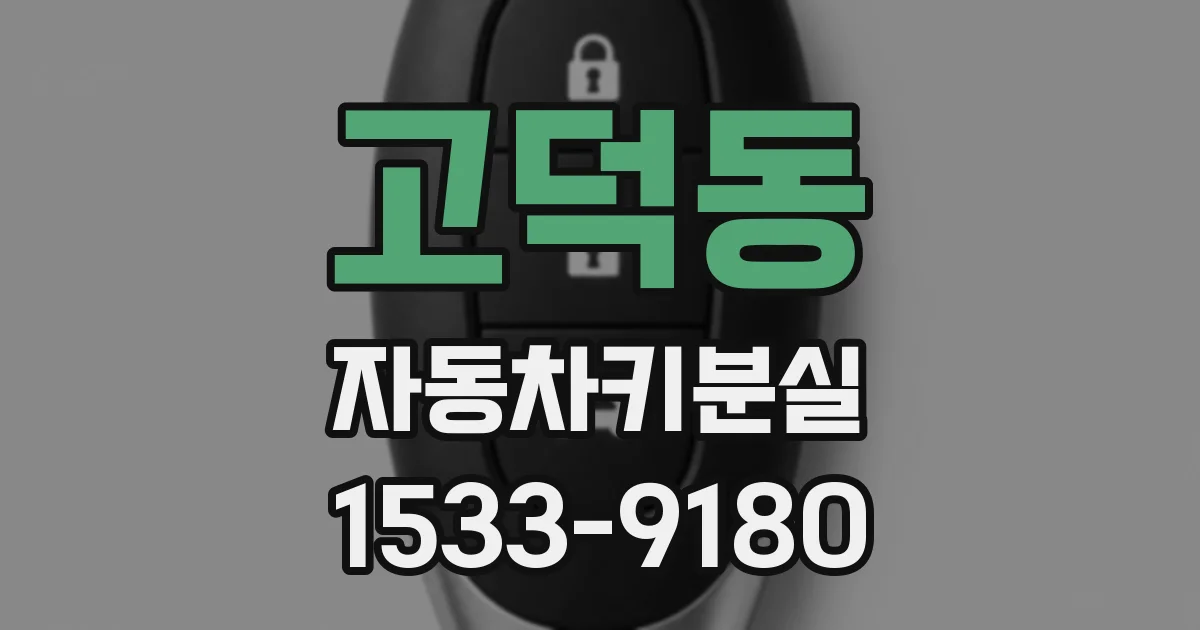 고덕동 자동차키분실