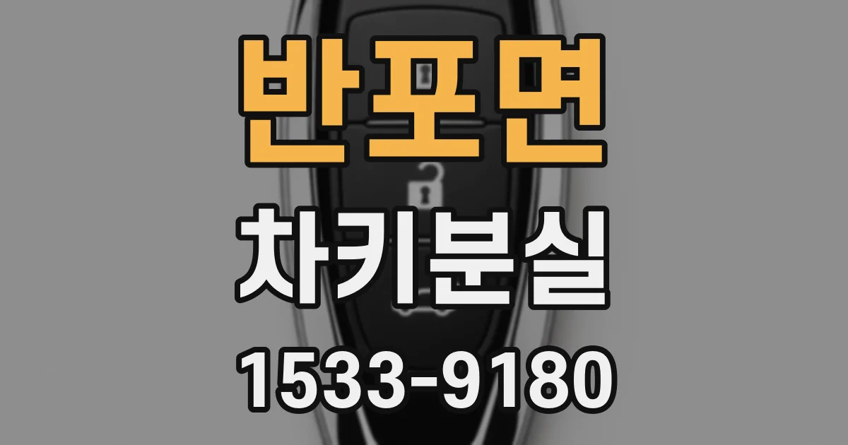 반포면 차키분실