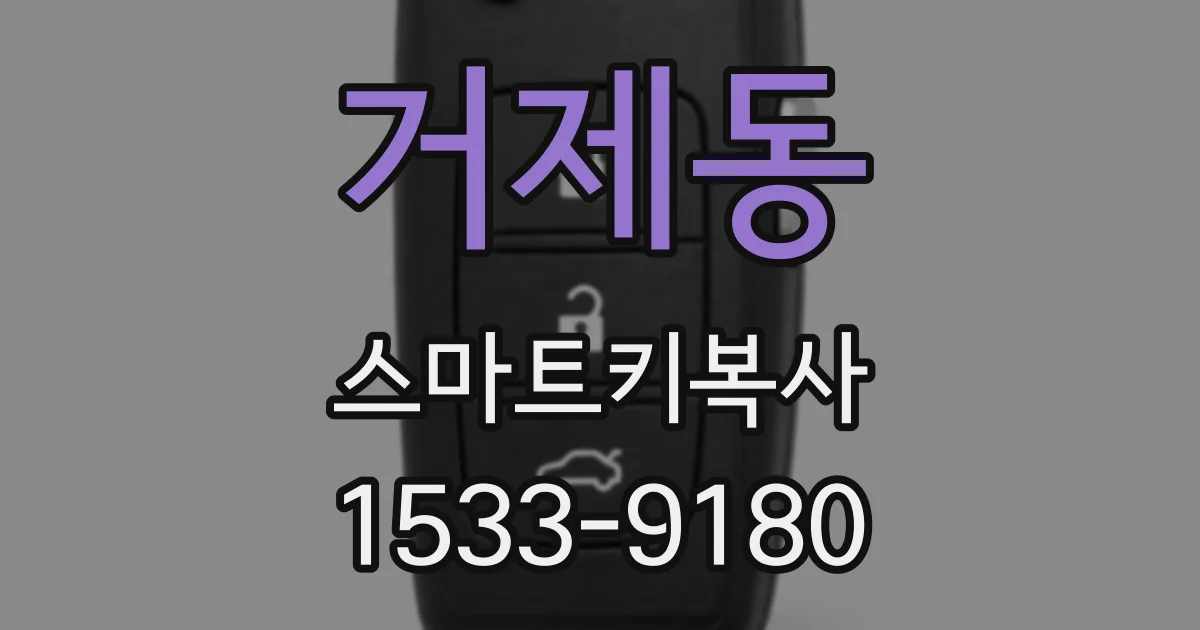 거제동 스마트키복사