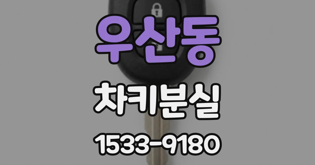 우산동 차키분실