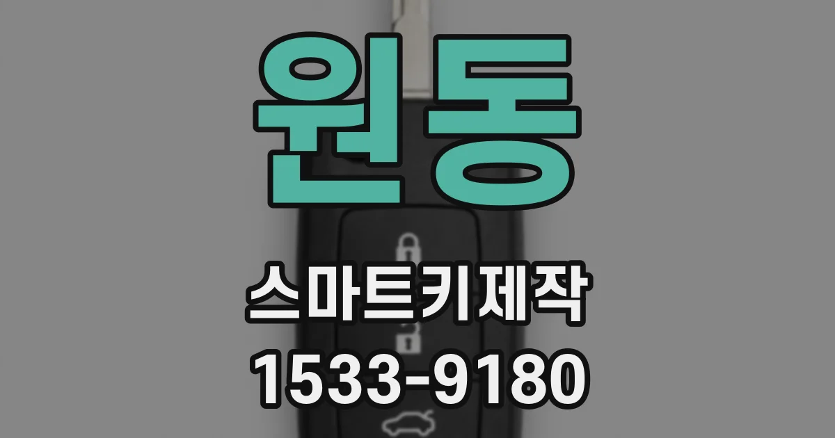 원동 스마트키제작