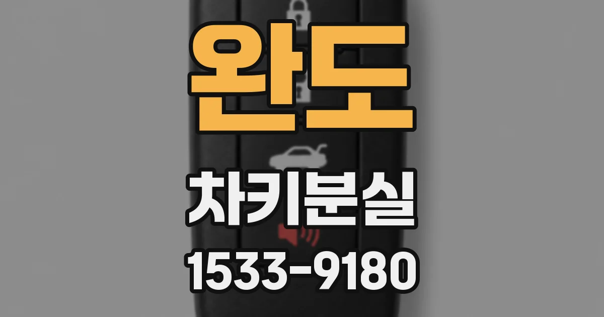 완도 차키분실