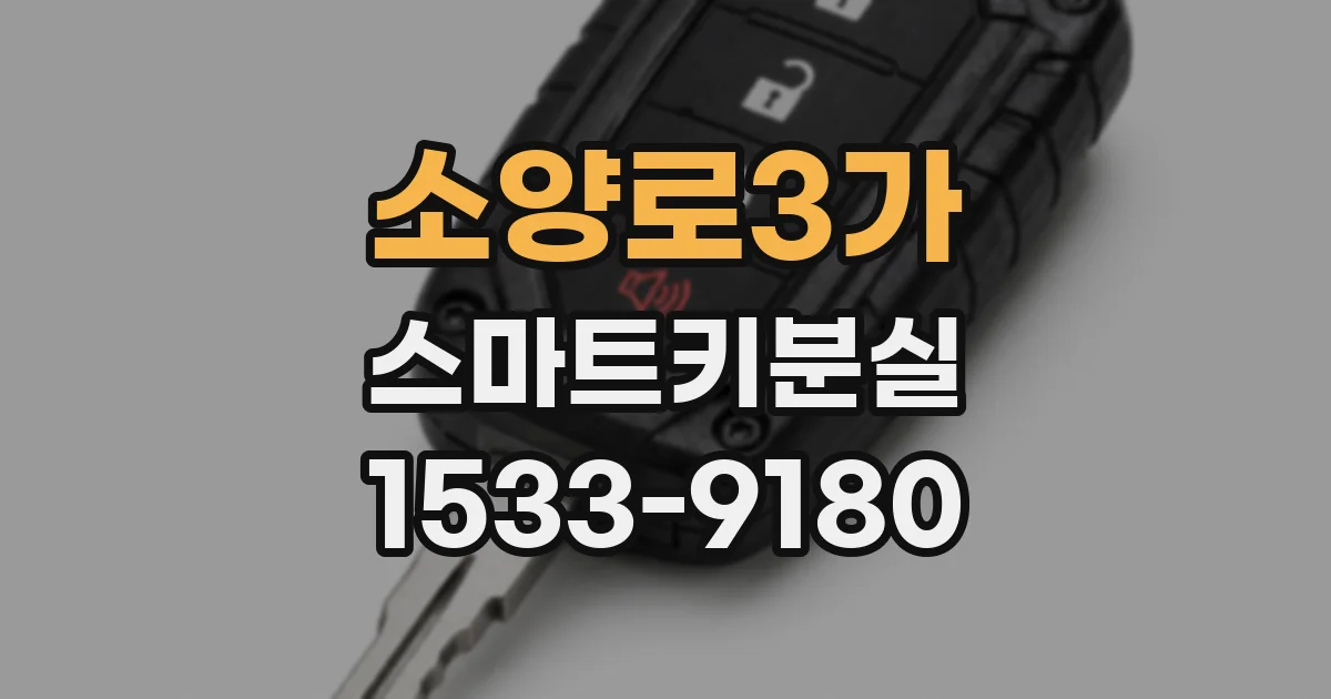 소양로3가 스마트키분실