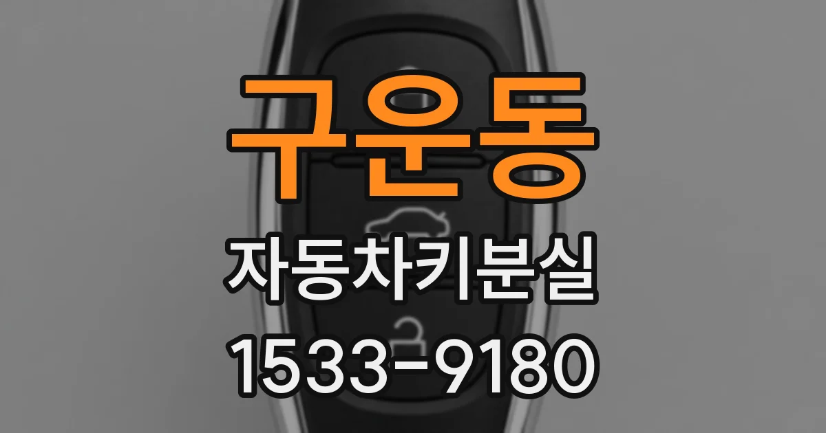 구운동 자동차키분실