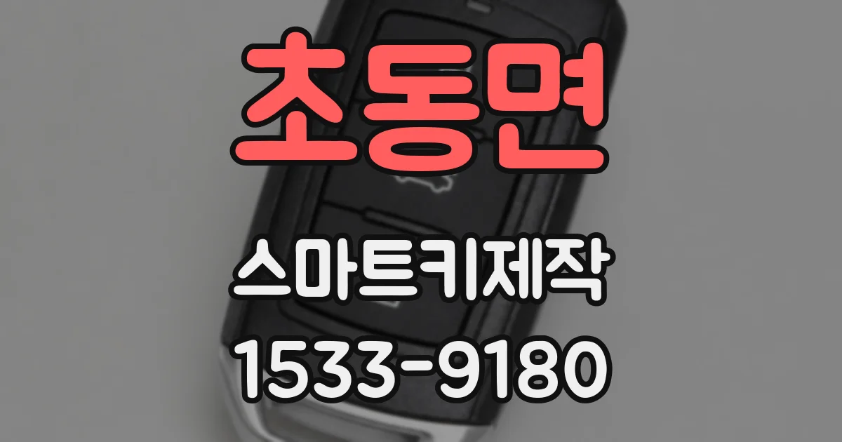 초동면 스마트키제작